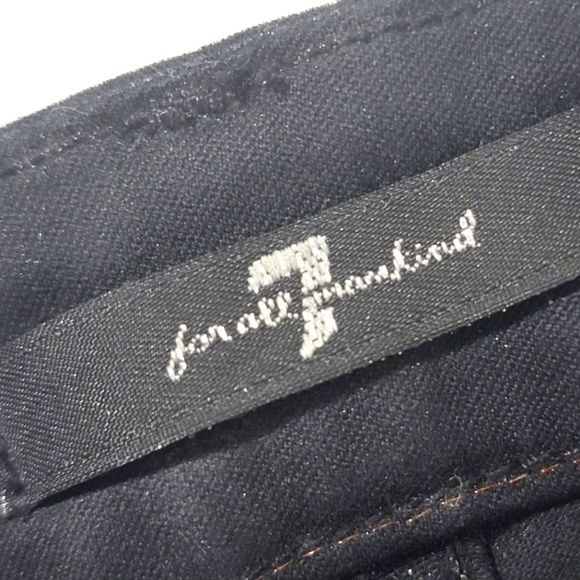 7 for all mankind Metallic Printed Black/Silver Skinny Jeans 27 NWOT - Picture 4 of 8